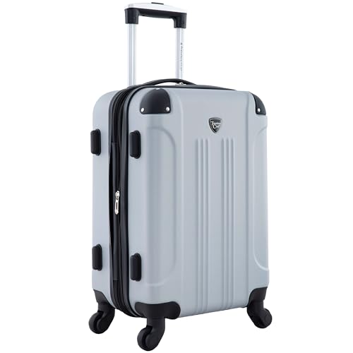 Travelers Club Chicago Hardside Expandable Spinner Luggage, Teal, 20
