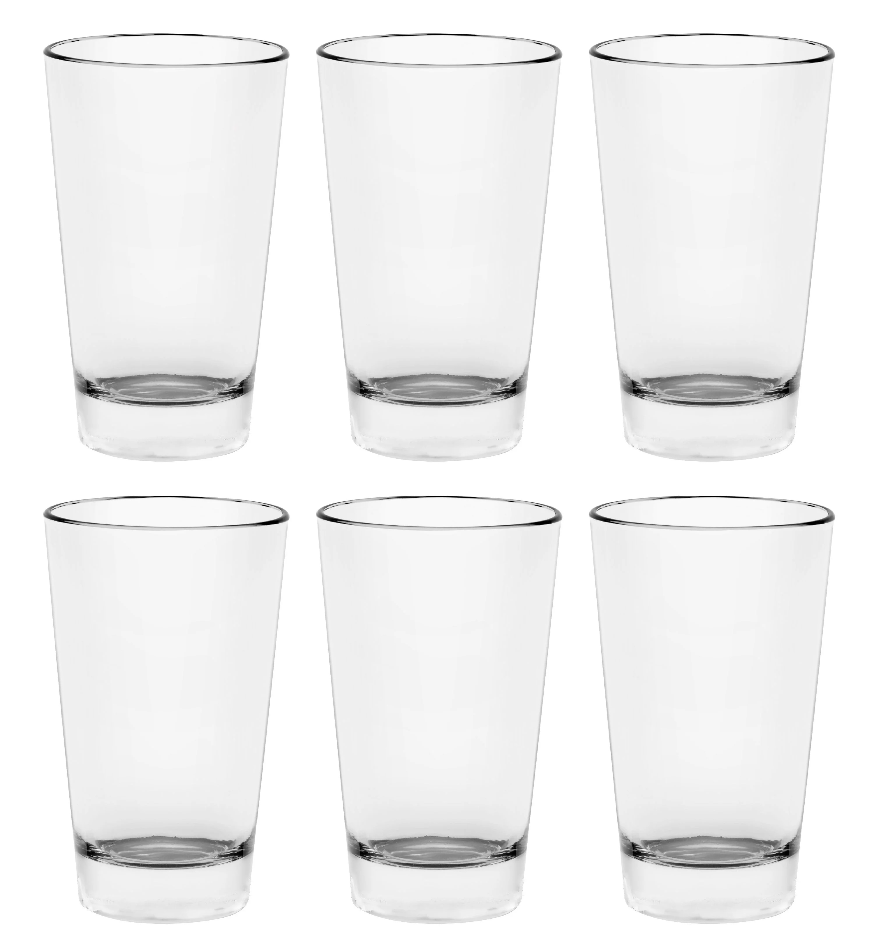 Barski - European - High Quality Glass - Hiball - Artistically Designed - 9oz. - Set of 6 - Made in Europe