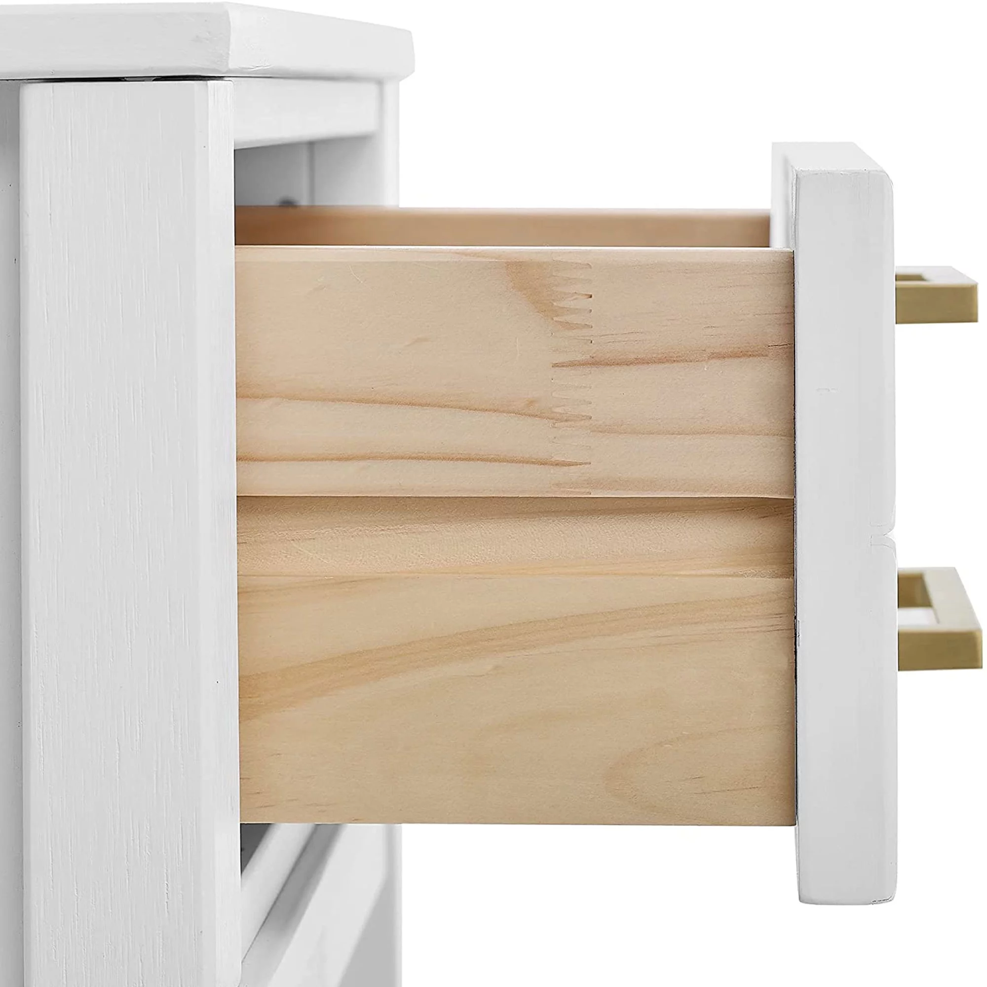 MUSEHOMEINC Mid Century Modern 2 Drawer Solid Wood Nightstand End Table