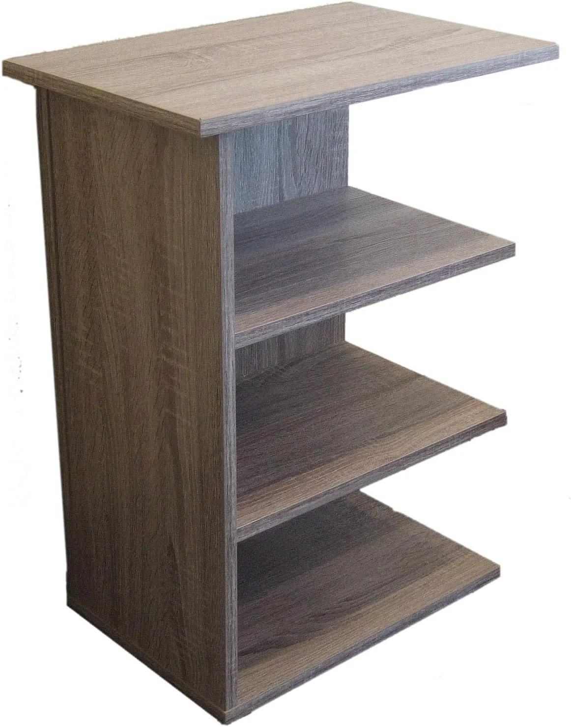 Magazine Rack Chairside End Table Rustic Grey Oak - Set Newspapers, Coffee, Or Books On This Classic Design; Perfect For Living Rooms Or Reading Nooks- Small, Grey 11451RG