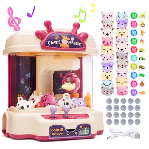 Meland Mini Claw Machine for Kids - Vending Machine Toys with Sound, Girls Toys Birthday Gift for Girls Age 3+