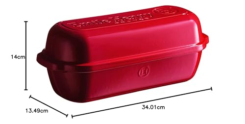 Emile Henry Italian Bread Loaf Baker | Burgundy
