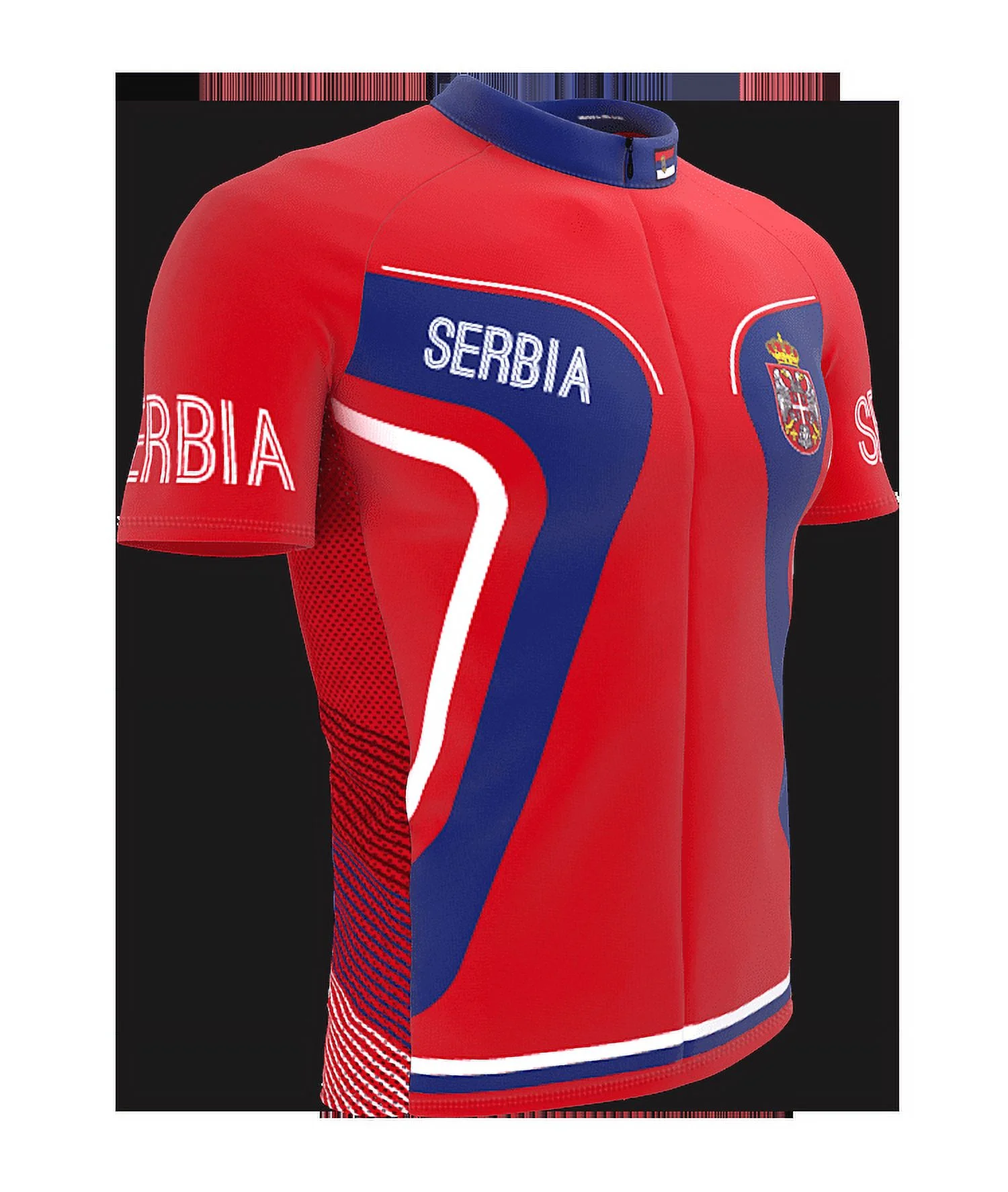Serbia Full Zipper Bike Short Sleeve Cycling Jersey  for Men - Size XS
