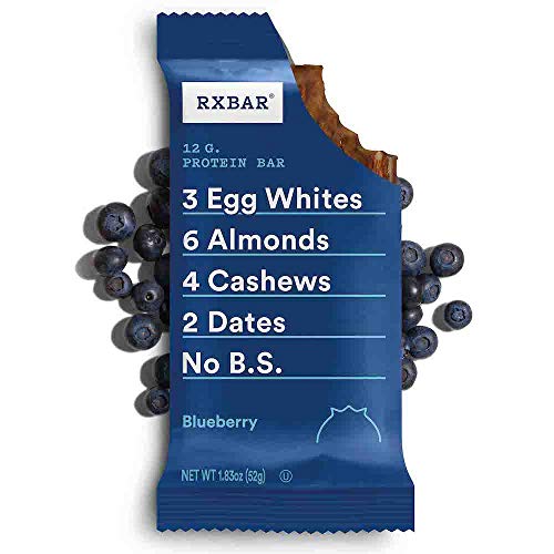 RXBAR Protein Bars, Protein Snack, Snack Bars, Blueberry, 9.1oz Box (5 Bars)