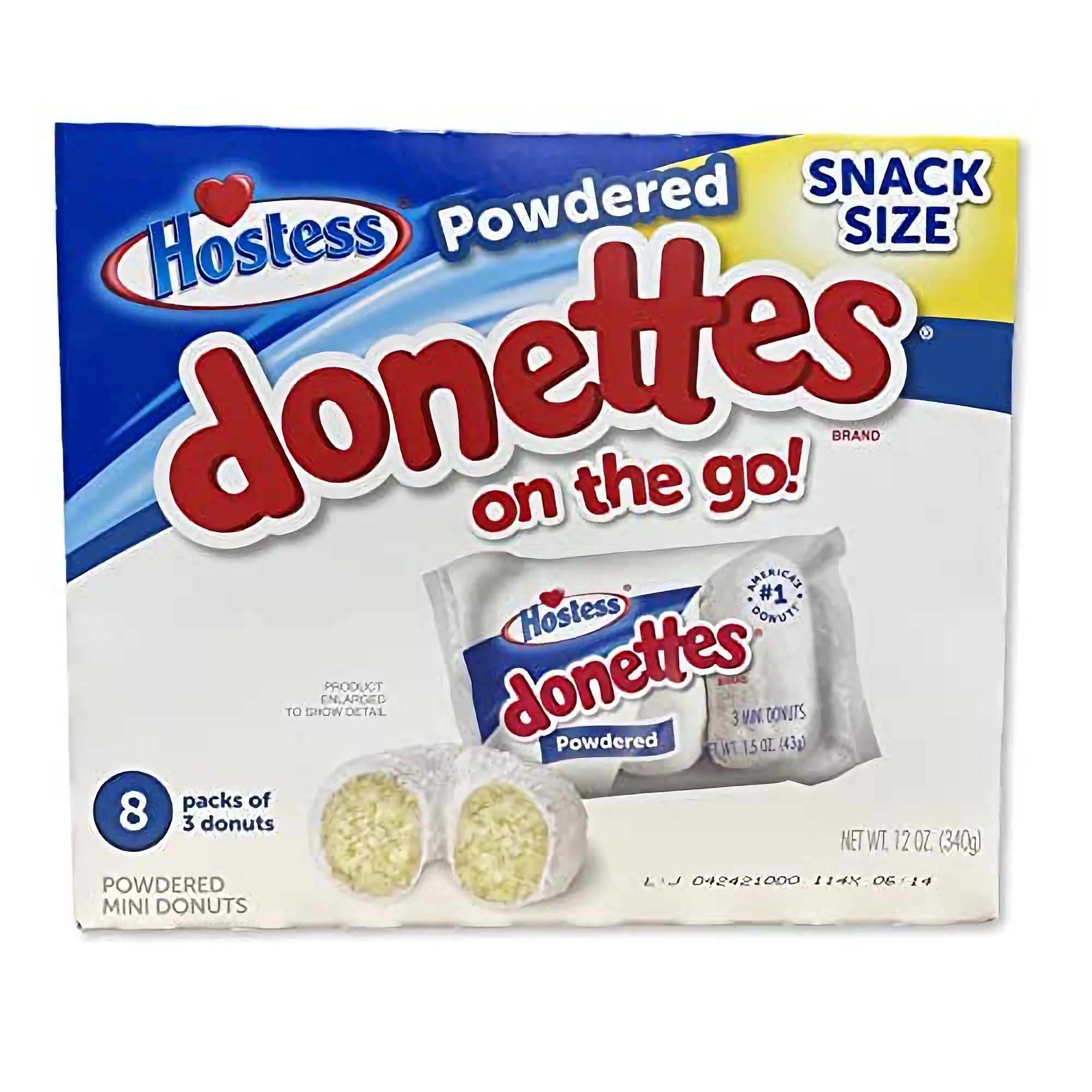 Donettes Bulk Value Pack | 12 Oz Box of 8 | Pack of 4 (96 Total Donuts) (Powdered) Bundled by Tribeca Curations