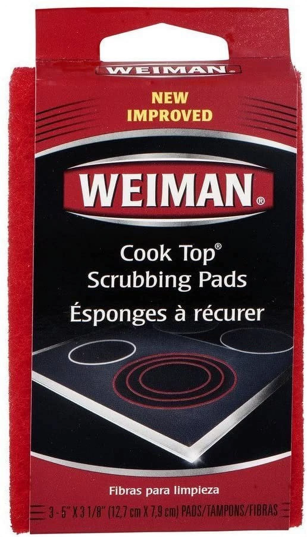 Weiman No Scent Cooktop Scrubbing Pads 3 ct Sponge