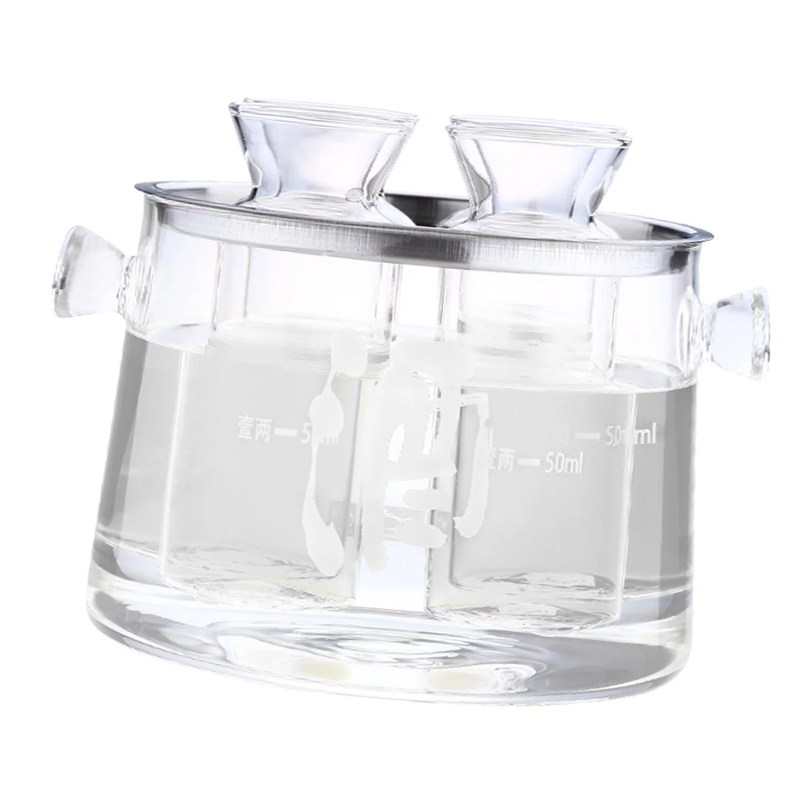 Japanese Glass Sake Decanter Bottle for Birthday, Wedding, Home, Kitchen, Restaurant , Without Holder, 16cmx14.5cmx11.6cm