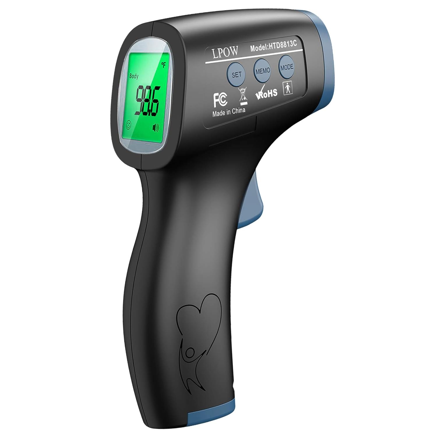 Thermometer for Adults and Kids, FSA Eligible, Touchless Infrared Digital Thermometer with Fever Alarm, Forehead Thermometer and Object Thermometer for Babies, Kids, Home and Office Use, Black