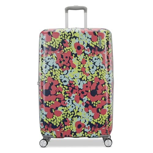 American Tourister Moonlight Hardside Expandable Luggage with Spinner Wheels, Blue Terazzo, 2-Piece Set (20/28)