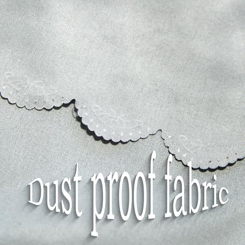 Furniture Dust Cover for Bed Flat Sheets King Size, Mattress Protector Cover Flat Bed Sheets, Breathable Furniture Protector Cover for Bed, Washable-Light Grey-300x240cm(118x94in)