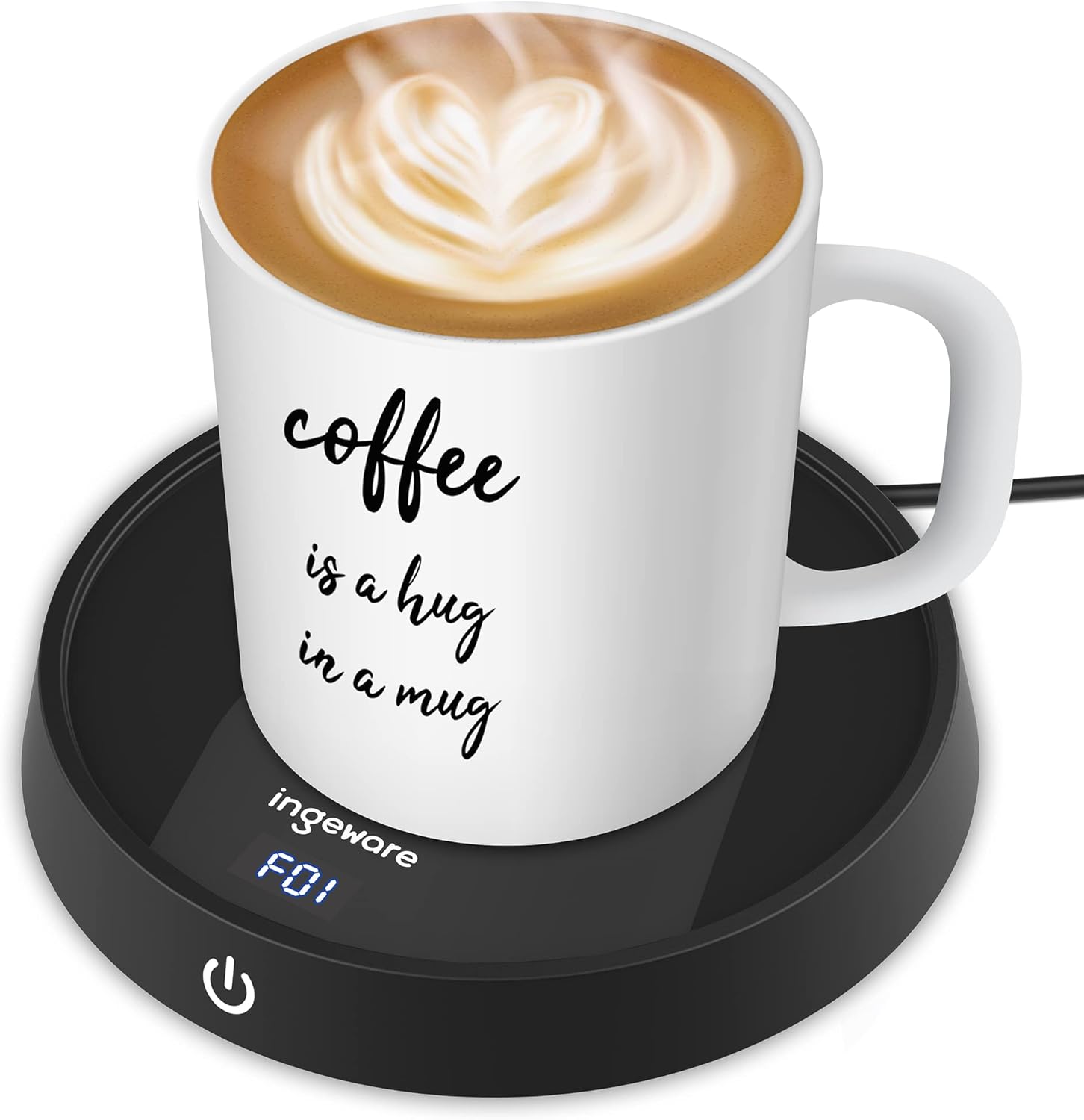 Coffee Cup Warmer for Desk: Coffee Mug Warmer Auto Shut Off & Temperature Settings - Smart Electric Coffee Warmer for Coffee Tea Milk and Cocoa