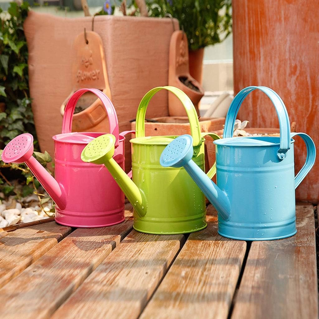 Watering Cans Iron Sprinkler, Home Green Plant Flower Pouring Kettle Iron Spray Bottle, 1.5L Watering Can Large Capacity Spout Water Can GuShe (Bianco)