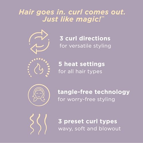 INFINITIPRO by CONAIR Curl Secret Automatic Curling Iron - 1 1/4-inch Barrel - Hair Curler for All Hair Types and Medium to Long Hair Lengths - Dual Voltage for Worldwide Travel