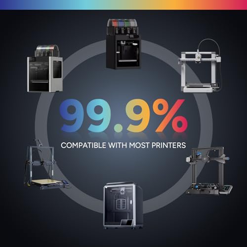 OVERTURE PETG 3D Printer Filament 1.75mm, Neatly Wound Durable PETG 2kg Spool (4.4lbs), Strong Toughness Filament, Dimensional Accuracy +/- 0.02mm, Fit Most FDM Printers (Black (2-Pack))