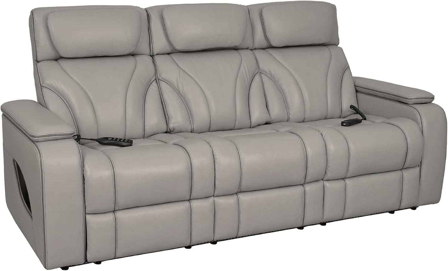 Armen Living Octavia Modern Zero Gravity Power Reclining Heated Massage Sofa, 86