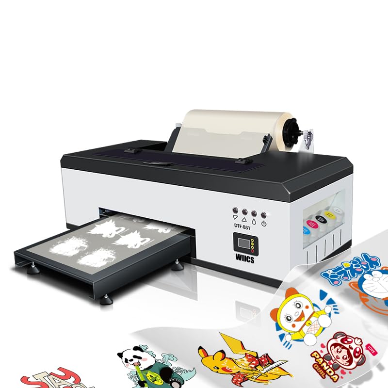 A3 L1800 DTF Printer, Transfer Printing Machine T-Shirt Direct to Film with Continuous Ink Supply,White Ink Mixing, Cycle and Semi-Automatic Cleaning (A31 L1800)