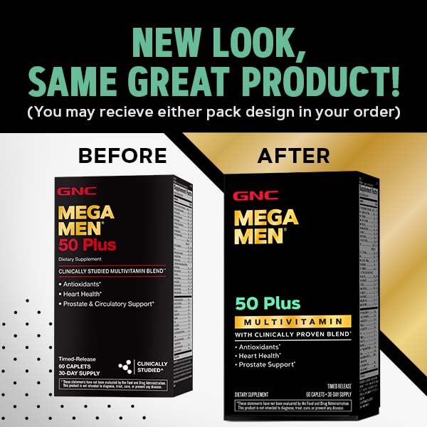 GNC Mega Men 50 Plus, 120 Caplets