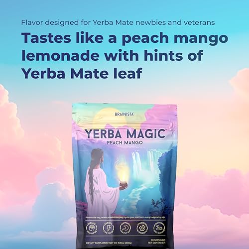 Yerba Mate Instant Tea Powder, 3-in-1 Super Drink - Clean Energy, Brain Fog Buster, and Gut Health Powered by Nootropics, Prebiotics and Probiotics | Yerba Magic Pina Colada 30 Servings