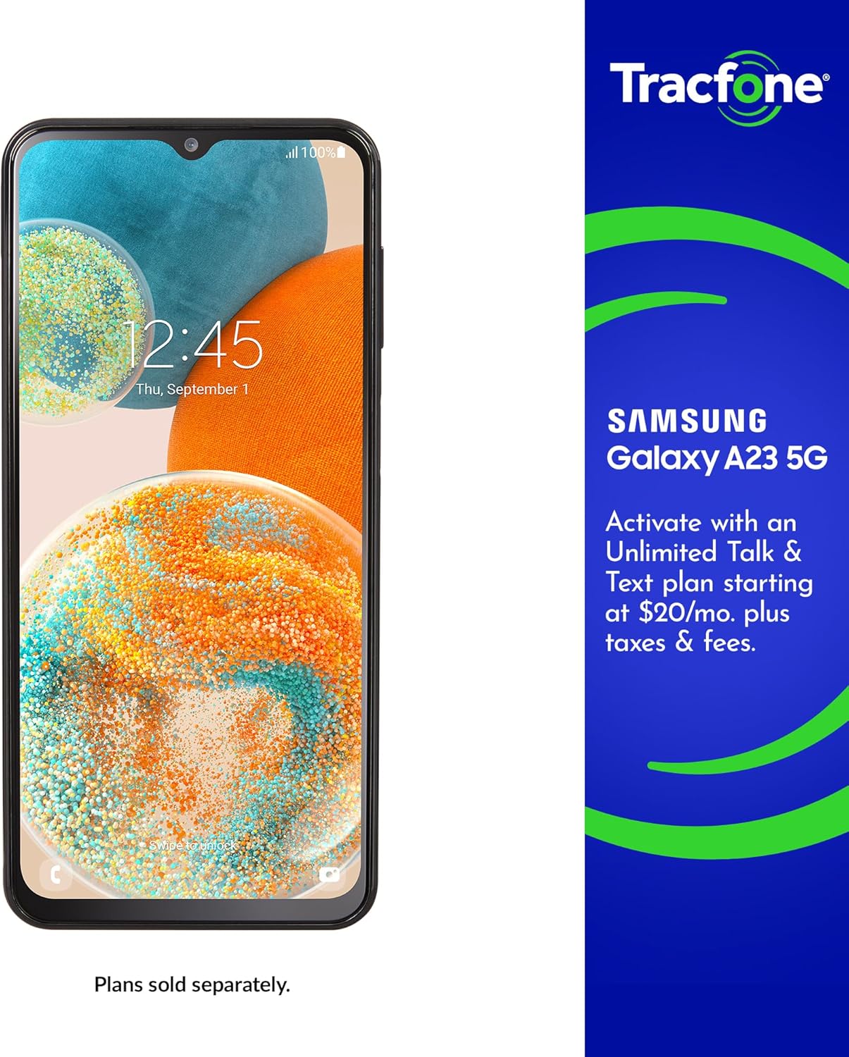 TracFone | Samsung Galaxy A23 5G | Locked | 64GB | 5000mAh Battery | 50MP Main camera | 6.5-in. FHD+ Display | Black