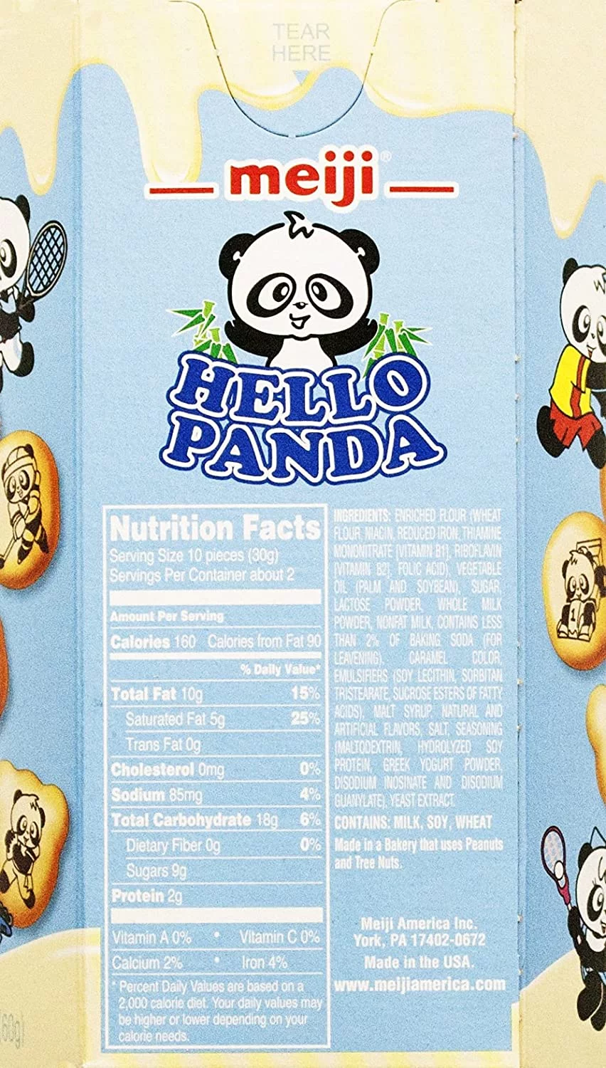 Meiji Hello Panda Cookie, Vanilla, 2.1 Ounce (Pack of 10)