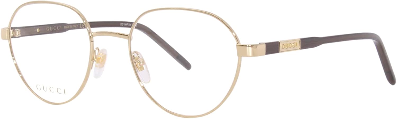Gucci GG1162O 003 Gold Round Men's Eyeglasses