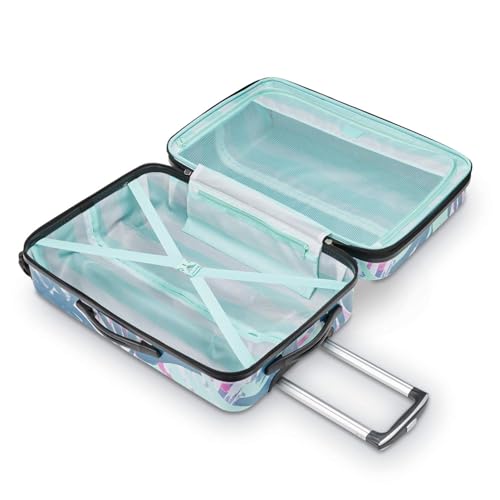 American Tourister Moonlight Hardside Expandable Luggage with Spinner Wheels, Blue Terazzo, 2-Piece Set (20/28)