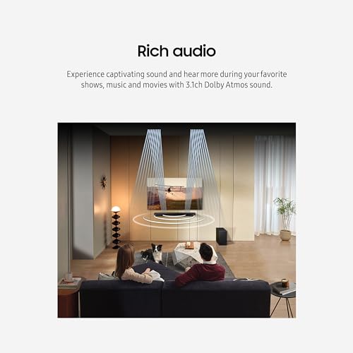 SAMSUNG HW-S50B/ZA 3.0ch All-in-One Soundbar w/Dolby 5.1, DTS Virtual:X, Q Symphony, Built in Center Speaker, Adaptive Sound Lite, Bluetooth Multi Connection, 2022 Black