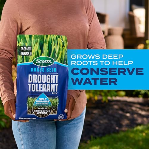 Scotts Grass Seed Drought Tolerant Mix, Kentucky Bluegrass and Tall Fescue Grass Seed Mix, Covers up to 2,000 sq. ft., 4 lb.