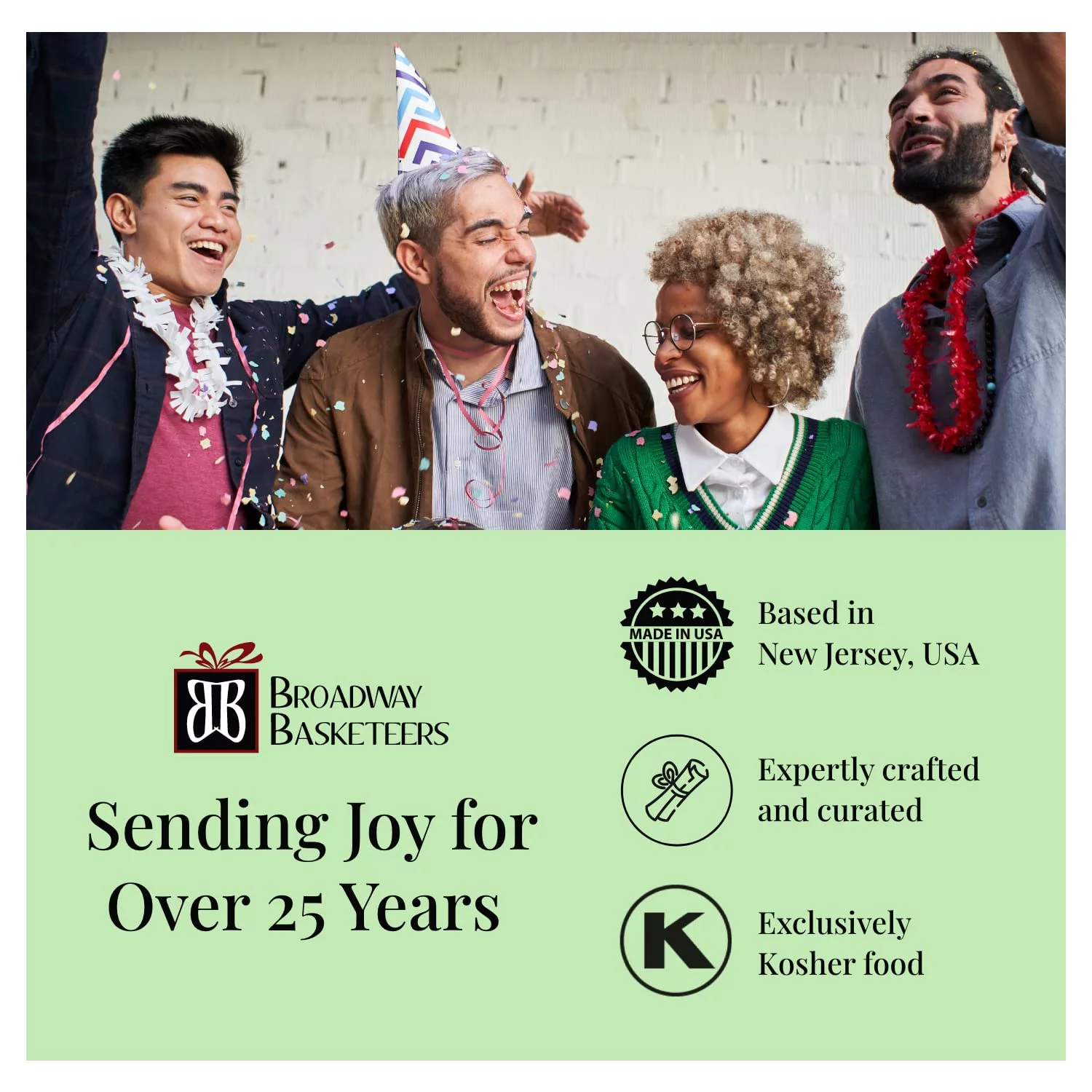 Broadway Basketeers Happy Birthday Celebration Gift Tower