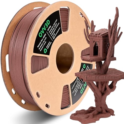 OVV3D Wood 3D Printer Filament Bundle - Wood PLA Filament 1.75mm, 200g x 4 Pack (Walnut, Oak, Cherry, Teak)