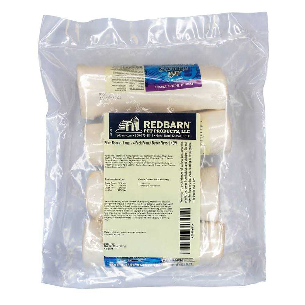 Redbarn Large Beef Filled Bones Dog Treats - Pet Supplies online store