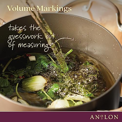 Anolon Advanced Home Hard-Anodized Nonstick Wide Stock Pot/Stockpot (7.5-Quart, Bronze)