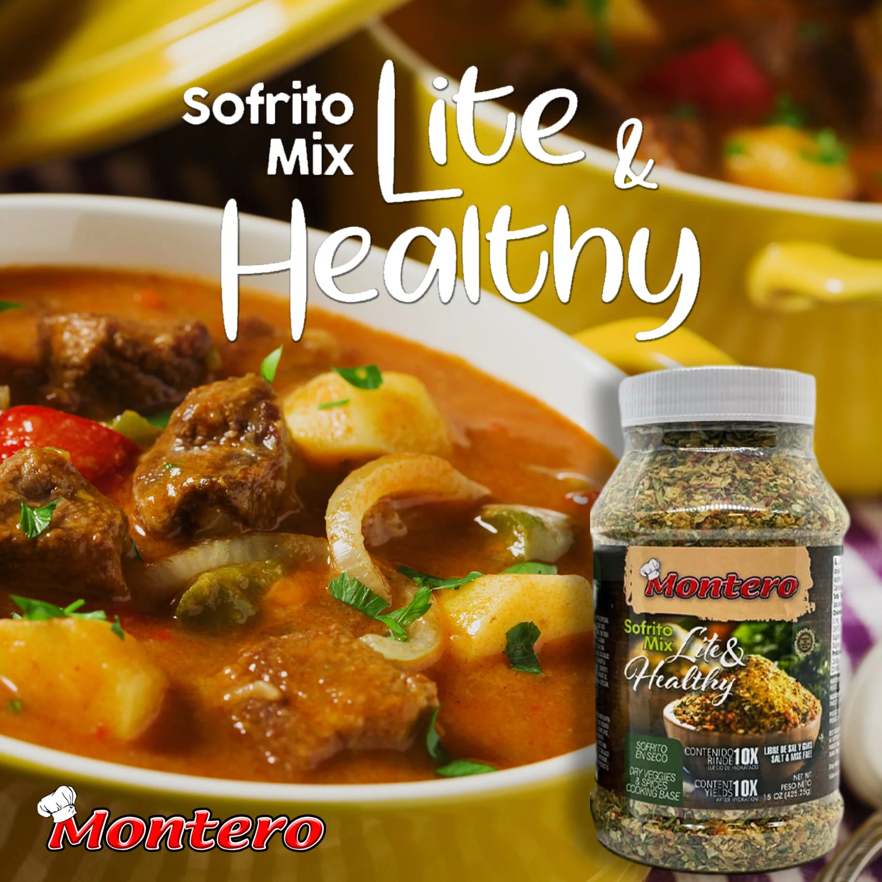 Montero Sofrito Mix Lite & Healthy, 15 oz.