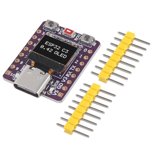 3PCS ESP32-C3 OLED Development Board with 0.42 Inch OLED Module Ceramic Antenna WiFi Bluetooth ESP32 Supermini Development Board