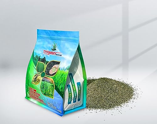 100% Tall Fescue Grass Seeds Non Mix No Fertilizer The Best Grass Seeds for Lawn Overseeding Quick Rabid Growing in a Week Less Water Less INPUTS with EZ Direction for Apply Lawn Turn GREENNER