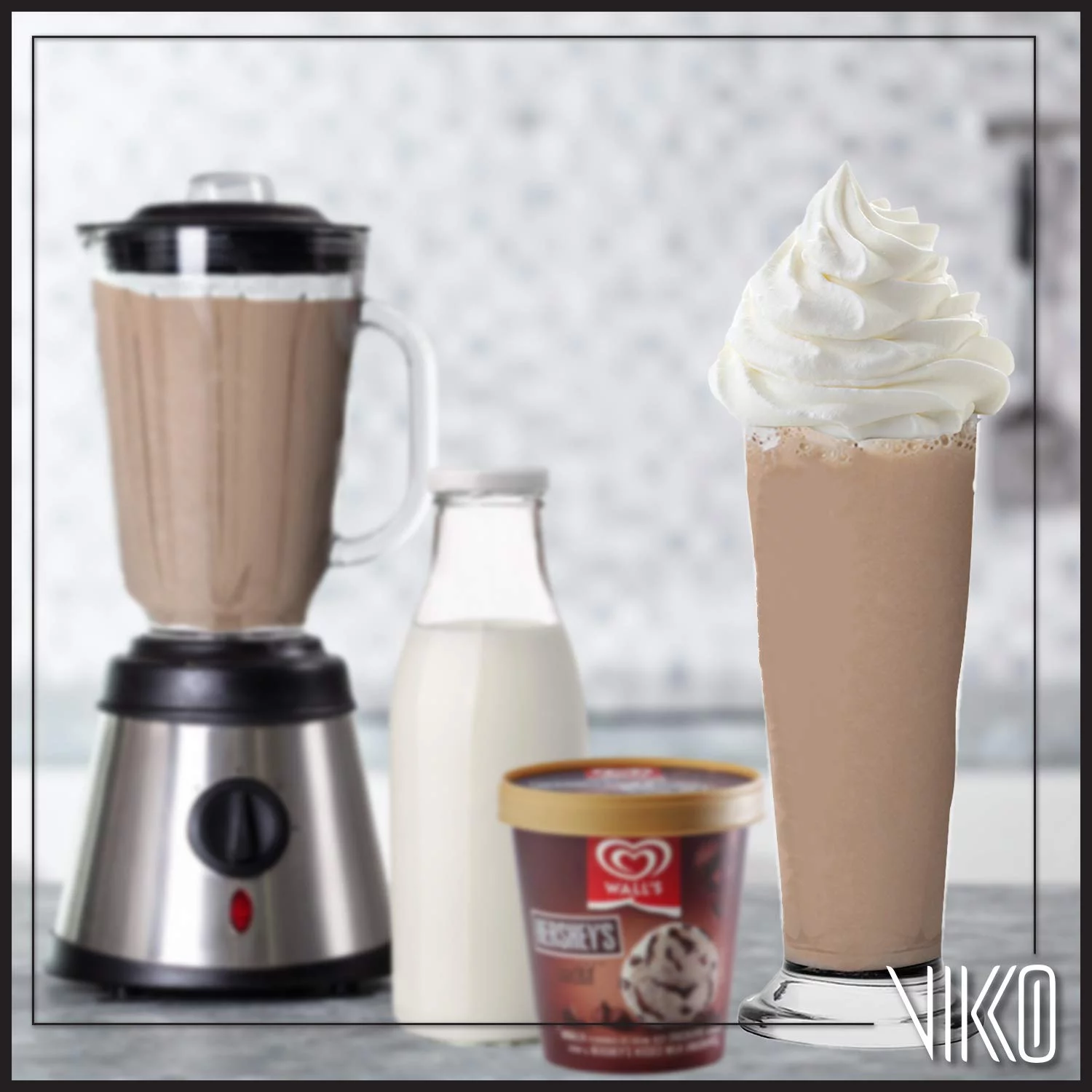 Vikko 9 Ounce Milkshake Glasses | Glass Cups for Smoothie, Sundae, Ice Cream, Soda, and Root Beer Float - Dishwasher Safe Slender Parfait Glasses - Set of 6 Clear Shake Glasses - Great Gift Idea