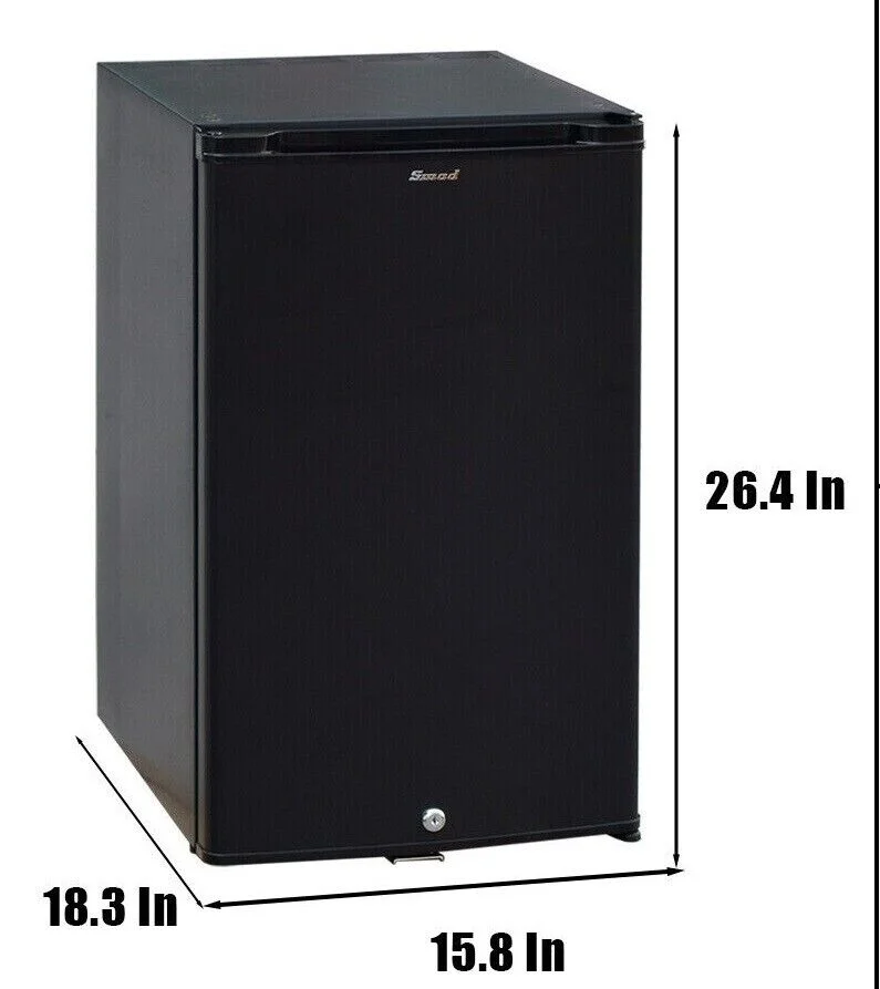 SMETA 1.7 Cu ft Portable Absorption Mini Fridge No Noise with Lock, Adjustable Foot, Reversible Door