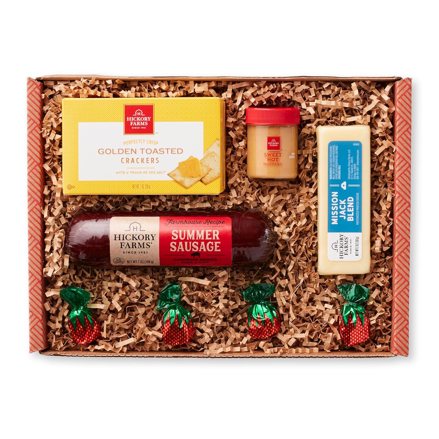 Hickory Farms Sausage & Cheese Small Food Gift Basket | Gourmet Food Gift Box perfect for Charcuterie, Birthday, Sympathy, Congratulations Gifts, Family, Father's Day, Holiday Gift Basket, Retirement, Thinking of You, Business and Corporate Gift