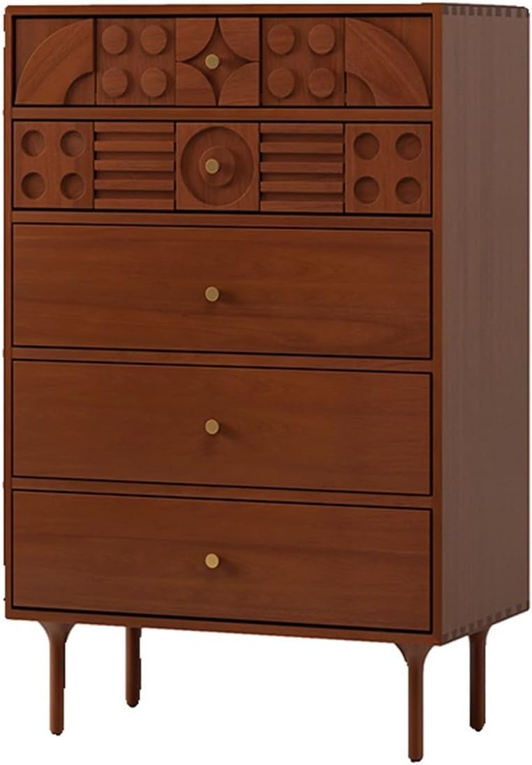 bedroom drawers 5 Drawer Dresser, Chest of Drawers with Gold Handles, Wood Dresser with Legs, Nightstand with Drawers for Bedroom, Living Room bedroom furniture for small room