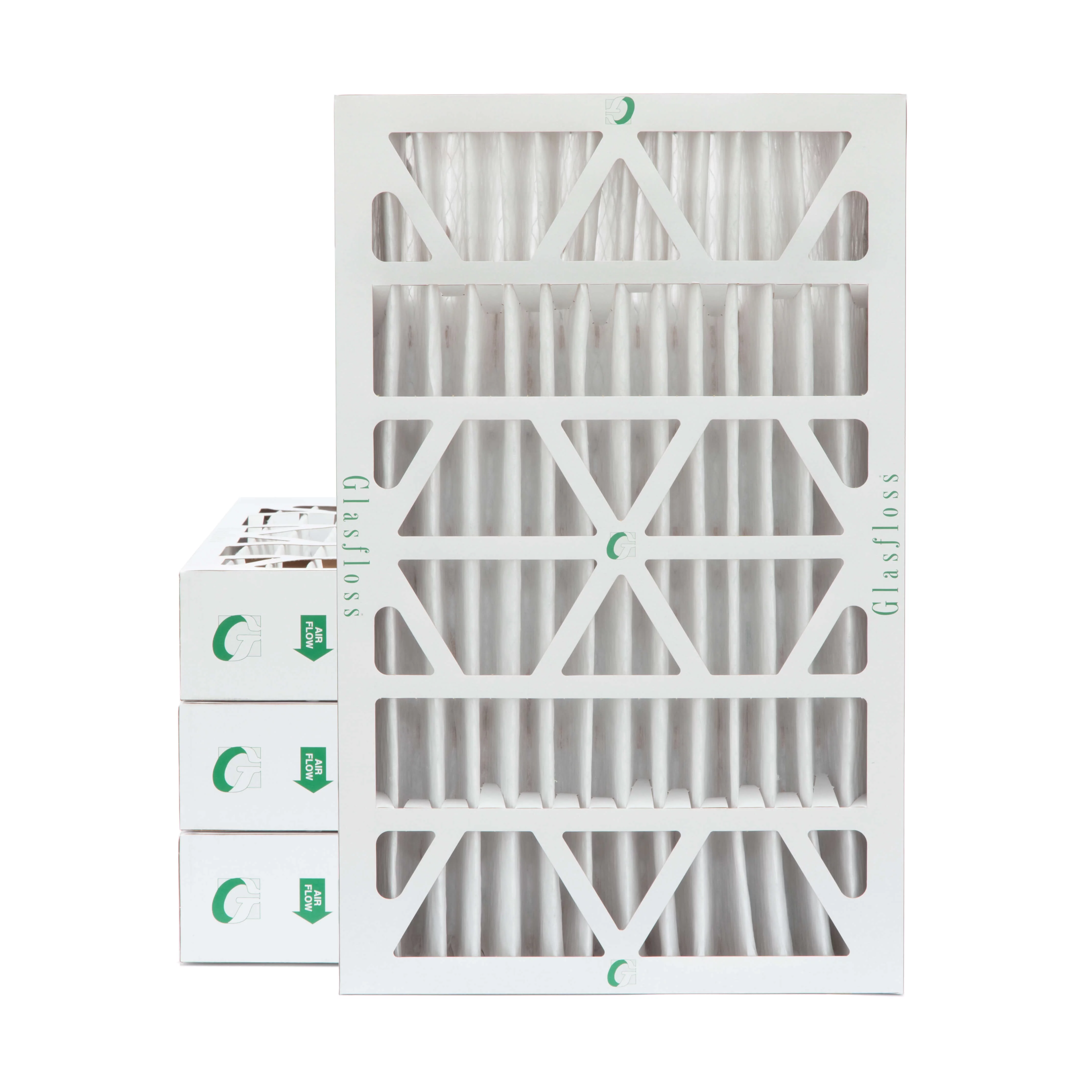16x25x4 MERV 13 Pleated AC Furnace Air Filters by Glasfloss Industries. 4 Pack. Made in the USA