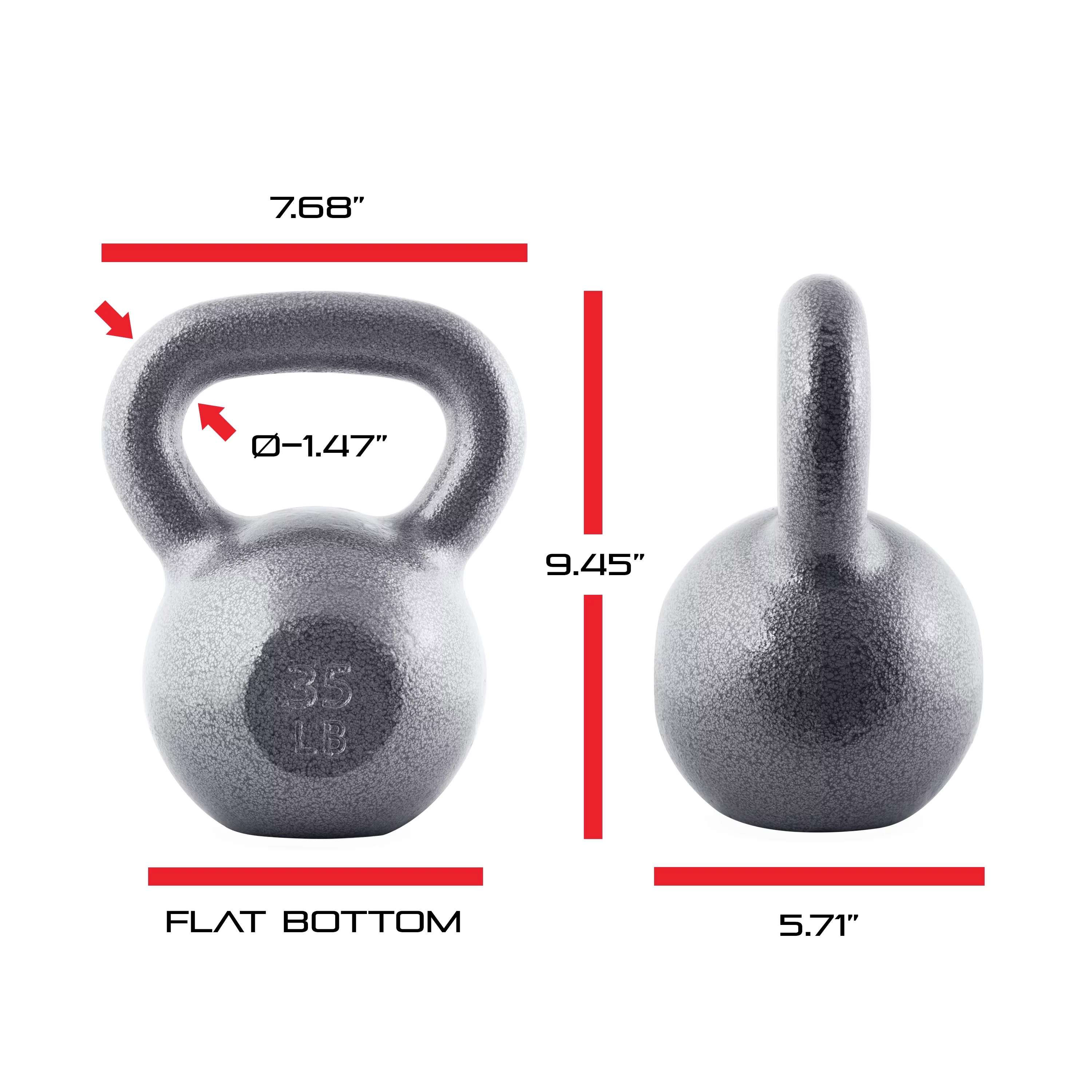 CAP Barbell Cast Iron Kettlebell, Single, 35-Pounds