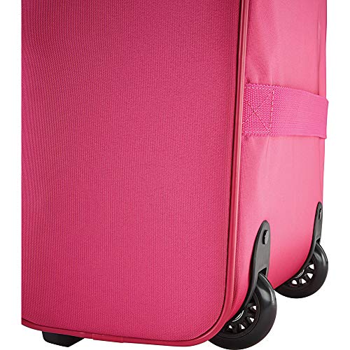 American Tourister 4 Kix Expandable Softside Luggage with Spinner Wheels, Pink, Underseater
