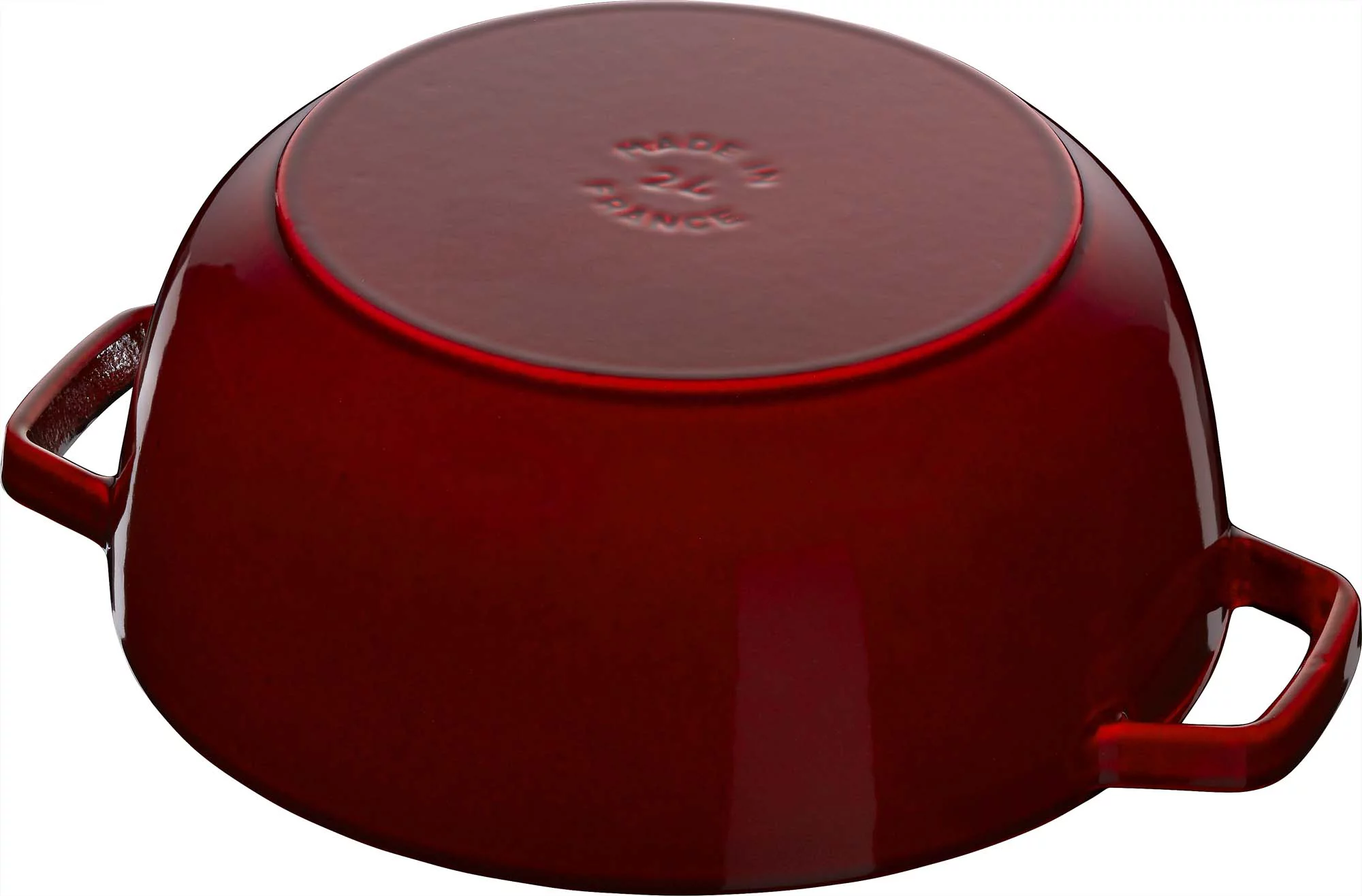Staub Cast Iron 3.75-qt Essential French Oven with Lilly Lid - Grenadine