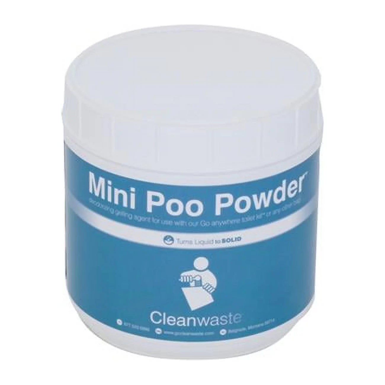 Cleanwaste Mini Poo Powder Waste Treatment - Portable Toilet Kits for Outoor, Camping and Hiking - 55 Use (D556POW)