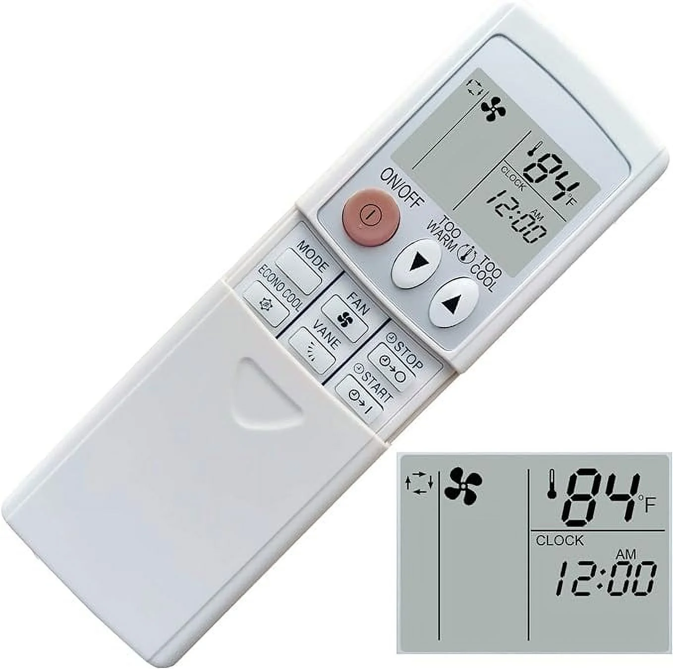 Replacement for Mitsubishi Electric Mr Slim Air Conditioner Remote Control for MSZ-GL06NA MSZ-GL09NA MSZ-GL12NA MSZ-GL15NA (Display in Fahrenheit Only!!!)