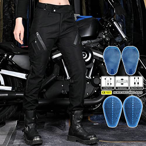 Waterproof Women Motorcycle Riding Pants with 4 X CE Armor Silica Gel Pads Rainproof Motorbike Motocross Racing Trousers