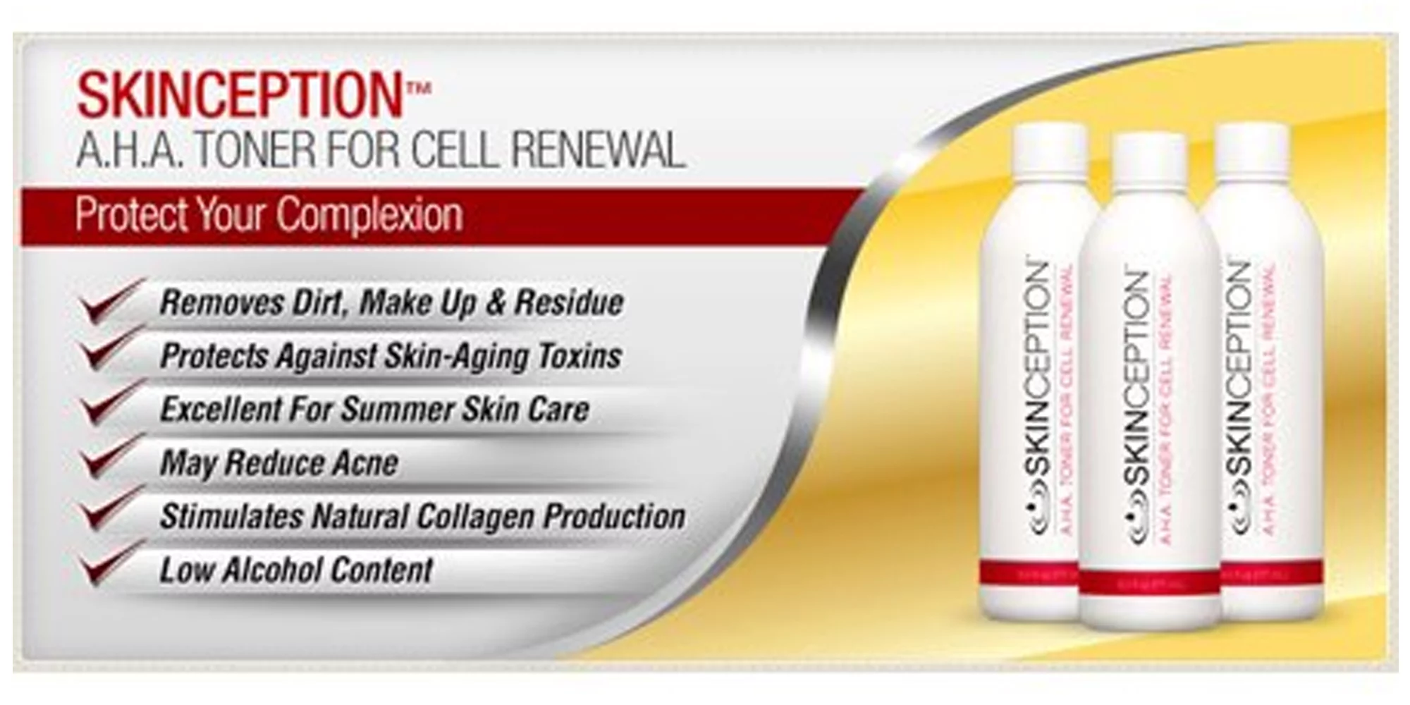 Skinception AHA Toner Face Cleanser Cream Facial Wash