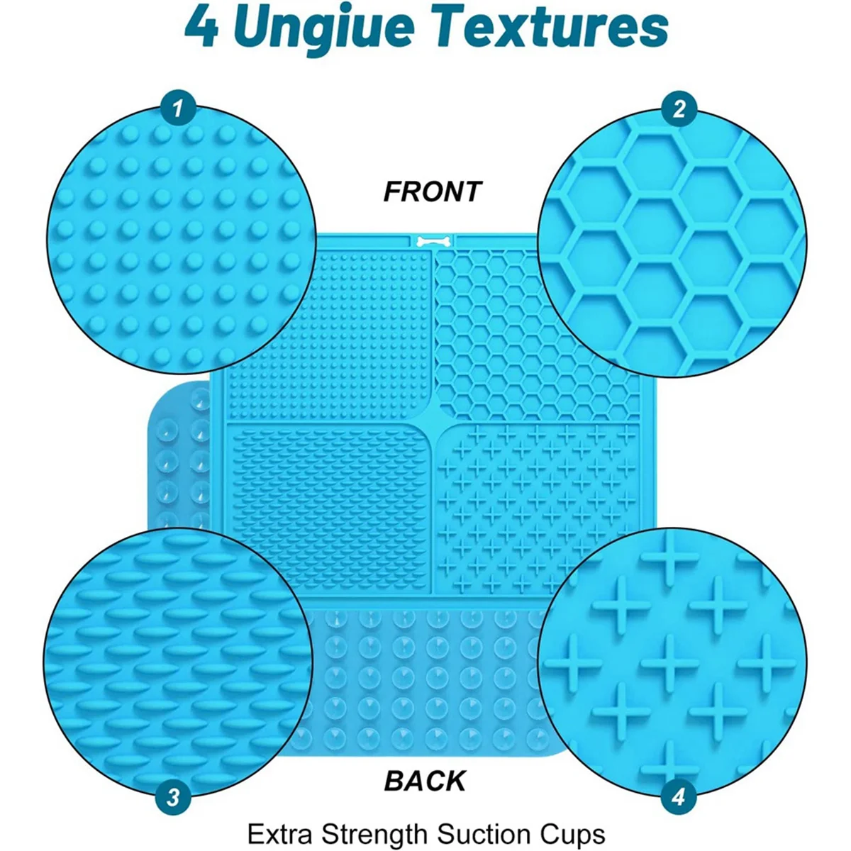 2 x pet licking pad-Blue