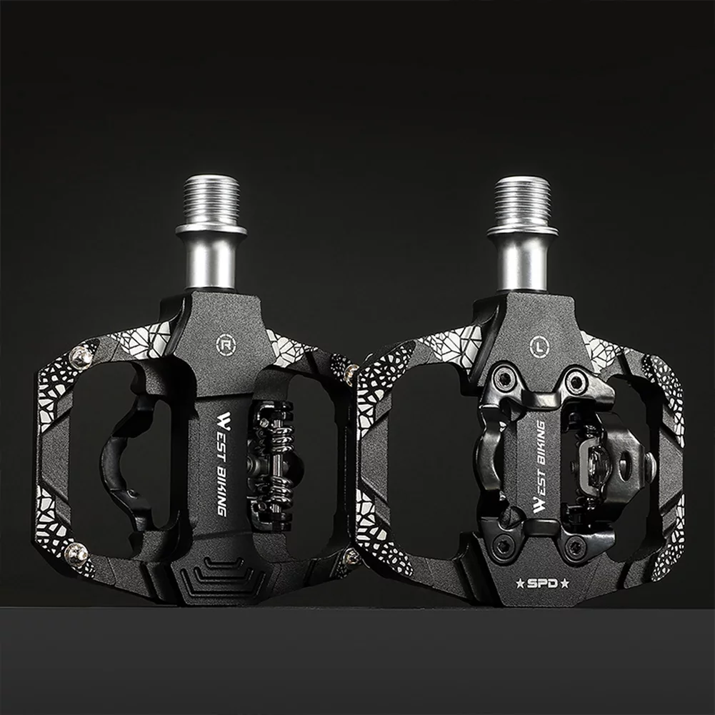 Lixada Dual Platform MTB Bike Pedals Clipless Sealed Bearing for Mountain Road Bikes