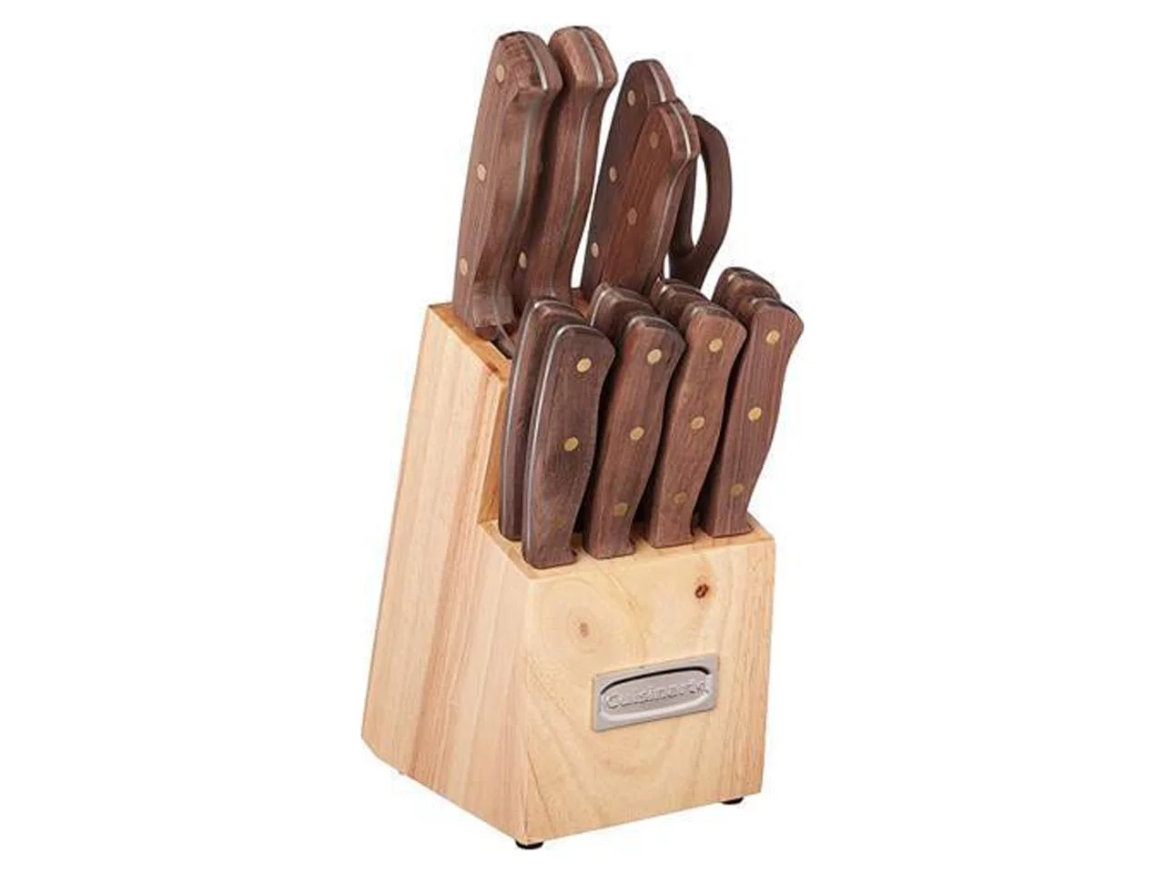 Cuisinart Advantage Forged Triple-Rivet Walnut Cutlery 14-Piece Block Set